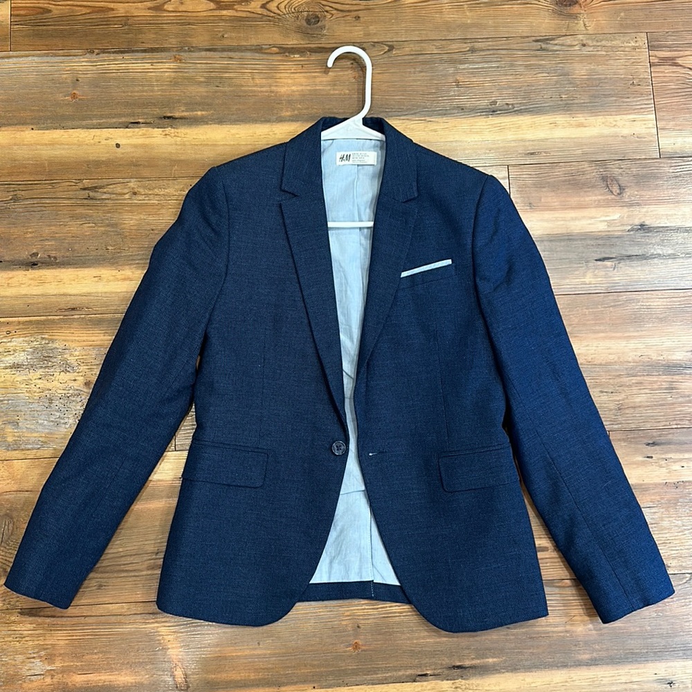 H&M Boys Navy Suit Sz 11-12Y